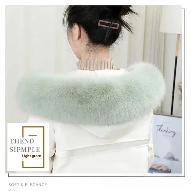 Oversized Fur Collar Down Parka Cotton padded Jacket Mint Green - Shop at LoveMi