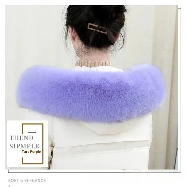 Oversized Fur Collar Down Parka Cotton padded Jacket Taro Purple - Shop at LoveMi