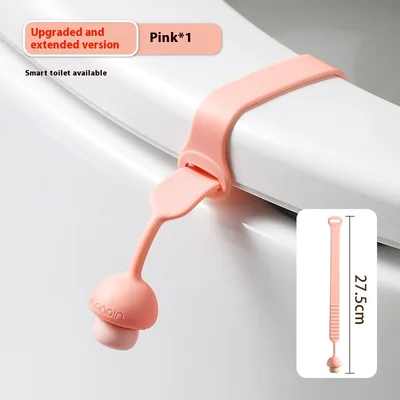 Creative Handle For Toilet Lid Opener To Prevent Dirt Pink Extended - Shop at LoveMi