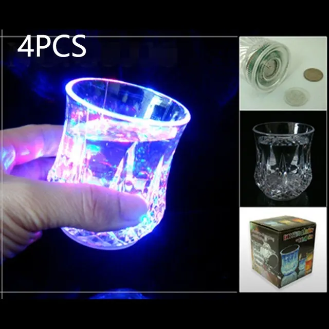 Water Sensing Colorful Luminous Coke Cup Creative Birthday Gift Novelty Experience Pineapple Cup 4Pcs - Shop at LoveMi