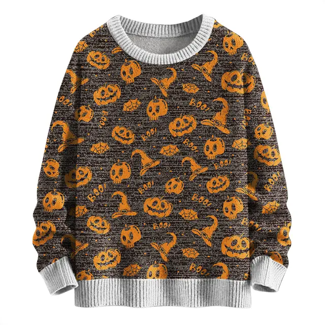Printed Men's And Women's Round Neck Sweater Hy33012 - Shop at LoveMi