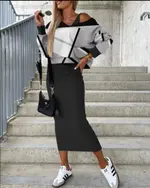 Black And White Black Dress