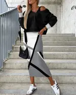 Black Black And White Dress