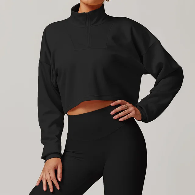 Autumn And Winter Wild Outer Wear Sports Sweater Coat Advanced Black - Shop at LoveMi