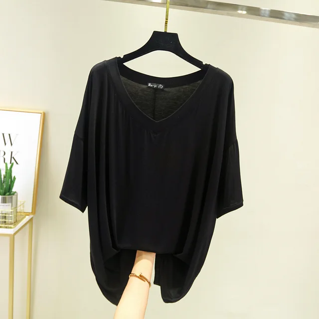 Korean Style Summer Thin Loose Short Sleeve Black - Shop at LoveMi