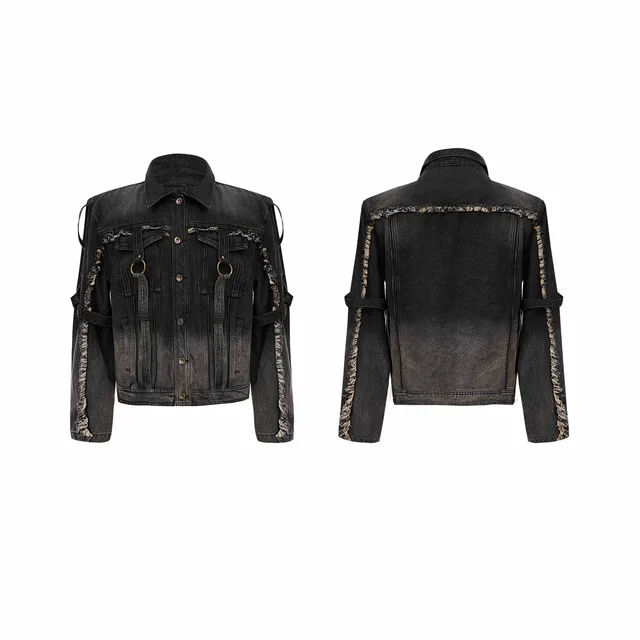 Design Sense Denim Coat Gradient Washing Black - Shop at LoveMi