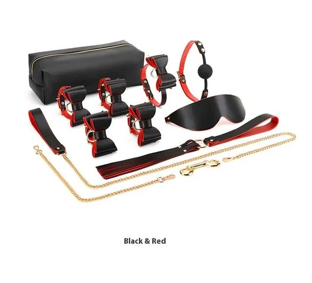 Storage Set Pu Leather Toy Supplies Black And Red - Shop at LoveMi