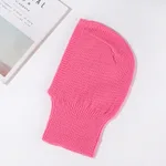 Lovers' Hat Scarf Integrated Windproof Pullover - Pink