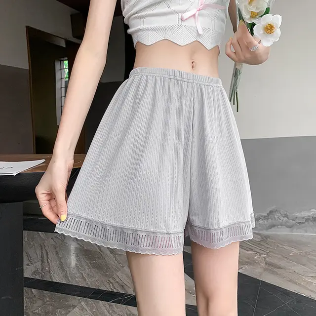 Women Can Wear Outside Without Curling Lace Loose fitting Underwear Panties Gray - Shop at LoveMi