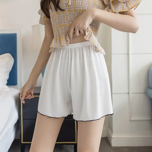 Women's Fashion Loose fitting Loungewear Leggings Shorts White - Shop at LoveMi