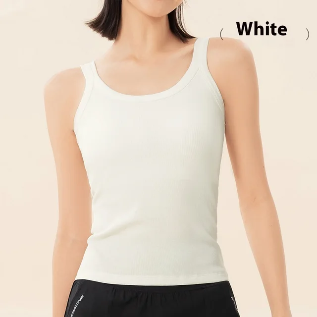 Sports Vest Women's Chest Pad Inner Wear One piece Underwear White - Shop at LoveMi