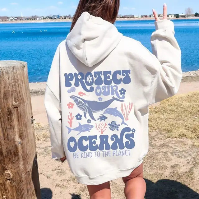 Oceans Respect The Local Printed Hood Hoodie Sweatshirt White - Shop at LoveMi