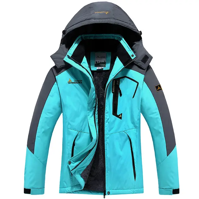 Female Shell Jacket Plus Size Fleece lined Thicker Windproof Riding Moon Blue - Shop at LoveMi
