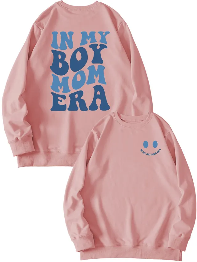 Double sided Printed Pullover Sweatshirt Long sleeved Shirt Rose Gold - Shop at LoveMi