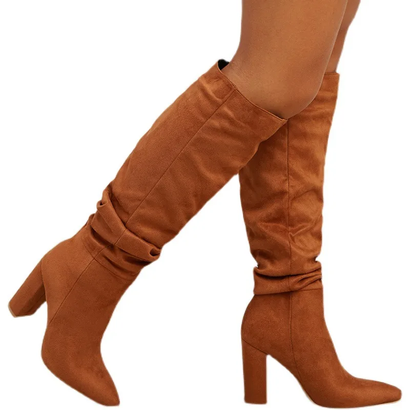 Winter New High Heel Knight Women's Boots Brown - Shop at LoveMi