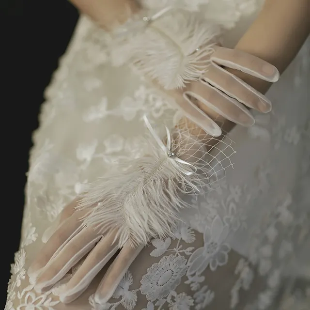 Wedding Dress Wedding Gloves Women White - Shop at LoveMi