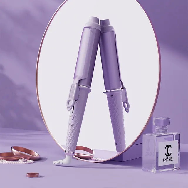 Negative Ion Water Ripple Wool Roll Clamp 220 Round Plug Purple - Shop at LoveMi