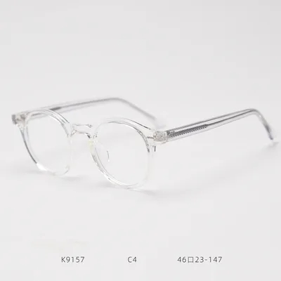 K9157 Japanese And Korean Myopia Glasses Rim Trendy Men's Female Online Influencer Artistic Retro Round Plain Glasses Frame Degrees Clear - Shop at LoveMi