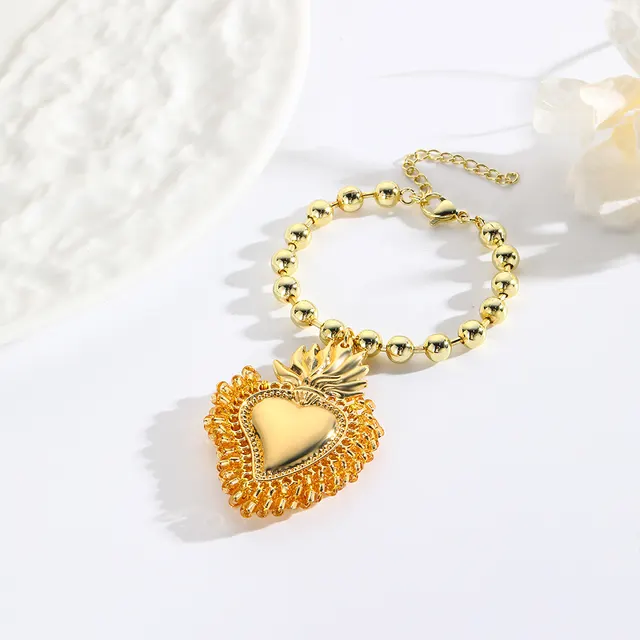 Retro Small Rice shaped Beads Hand woven Heart Bracelet Zyndmk709Ga1 - Shop at LoveMi