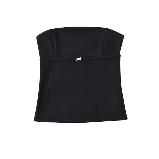 Women's Strapless Design Tube Top Black - Shop at LoveMi