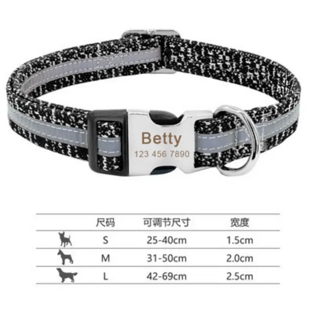 Applicable Dog Collar Name Black - Shop at LoveMi
