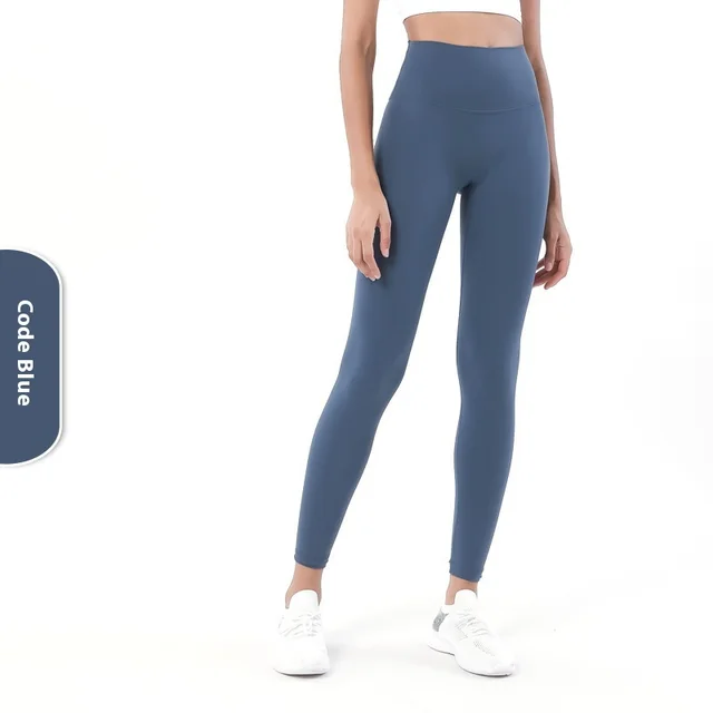 Yoga Women's No Embarrassment Line Skin friendly Nude Feel Fitness Pocket High Top Sports Leggings Code Blue - Shop at LoveMi
