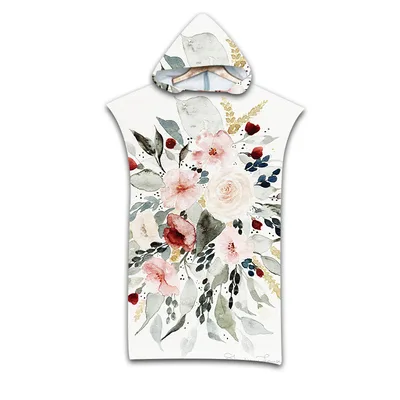 Beach Sun Protection Windproof Changing Bathrobe Hooded Cloak Style 16 75X110Cm - Shop at LoveMi