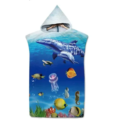 Beach Sun Protection Windproof Changing Bathrobe Hooded Cloak Style 18 75X110Cm - Shop at LoveMi
