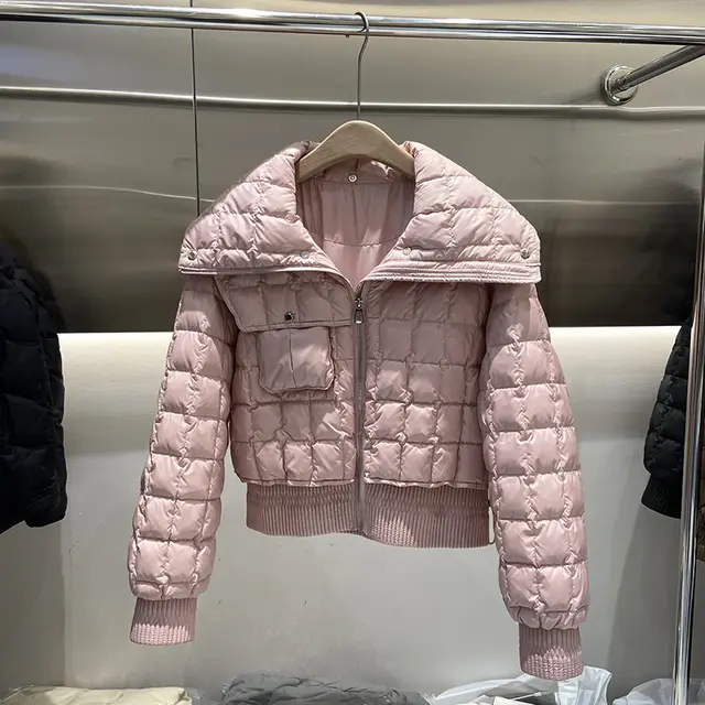 Winter Down Jacket Coat Female Korean Fashion Pink - Shop at LoveMi