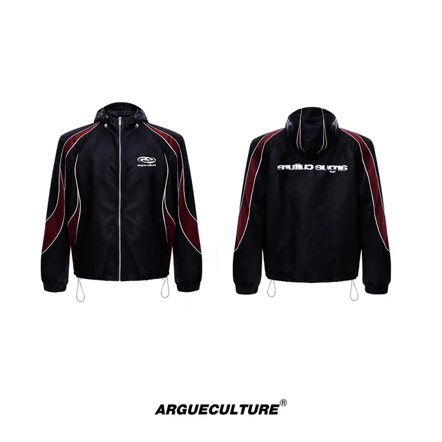 Reflective Stripe Design Sense Sports Leisure Suit Black Coat - Shop at LoveMi