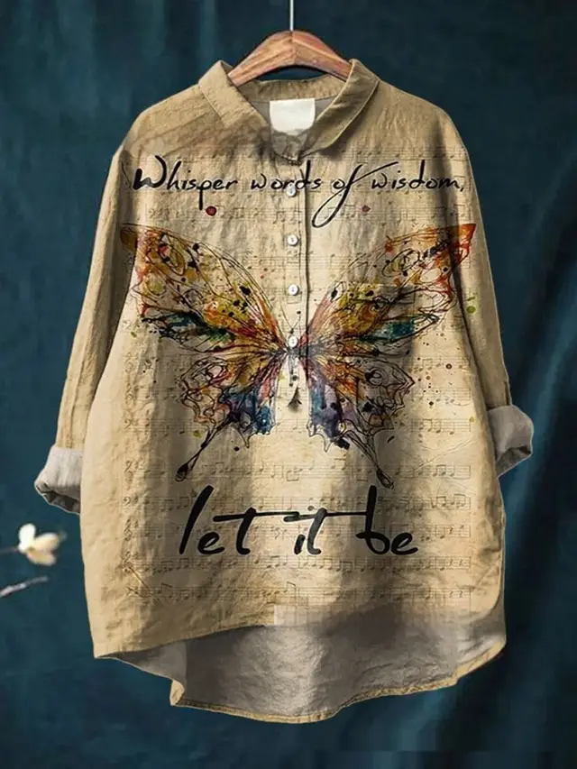 Loose Print Crew Neck Casual Plus Size Women's T shirt 7336Style - Shop at LoveMi