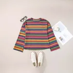Color Striped Long-sleeved Top Women - Color