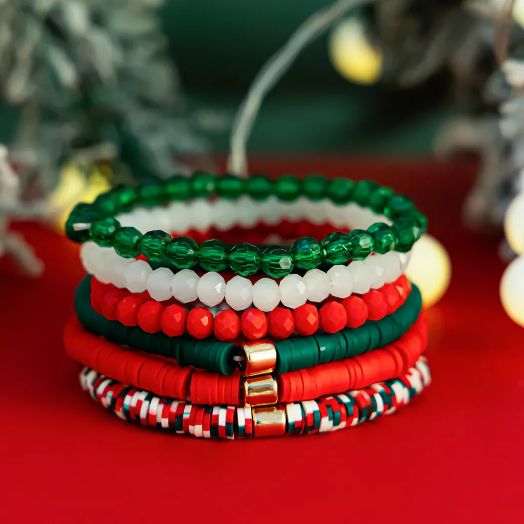 Christmas Polymer Clay Color Bracelet Suit - 03Mixed Color Suit5564