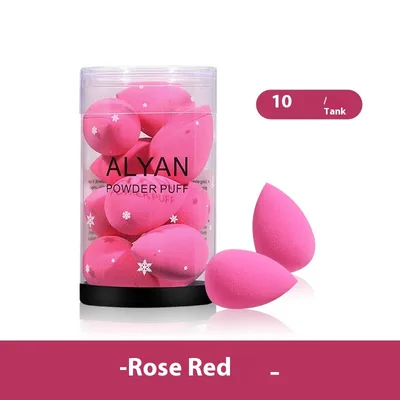 Water Drop Beauty Blender Powder Puff 10 Pcs Rose Red - Shop at LoveMi