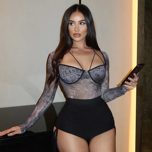 Long Sleeve Tight Women's Jumpsuits Black - Shop at LoveMi