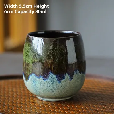 80ml Hand Color Ceramic Concentrated Coffee Cup Green - Shop at LoveMi