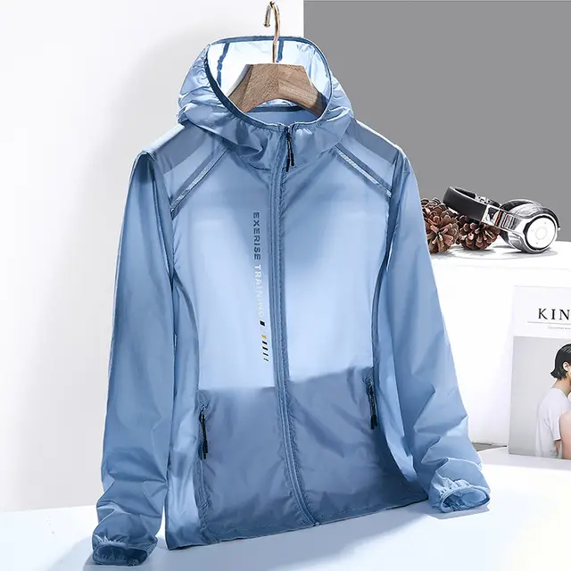 Outdoor Night Reflective Couple's Lightweight Sun Protection Clothing Xuan Fog Blue Female - Shop at LoveMi
