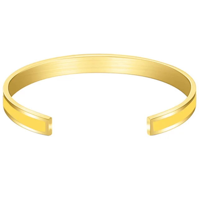 Simple All matching Couple Style Open Oil Drop Oil Drop Bracelet Yellow - Shop at LoveMi