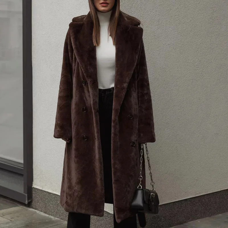 Autumn And Winter Thickening Mink Velvet Coat Women Brown - Shop at LoveMi