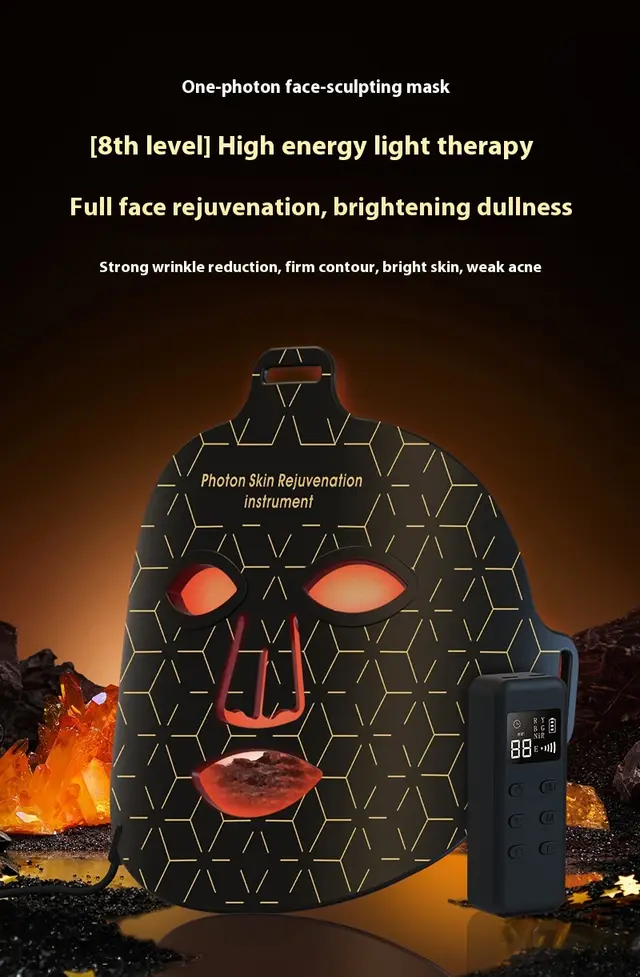 Neck Silicone Mask Led Red Blue Light Beauty Skin Rejuvenation Mask Neck Controller - Shop at LoveMi