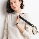 Half Turtleneck Women's Knitted Warm Bottoming Sweater - White