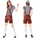 Black Plaid Brown Strap