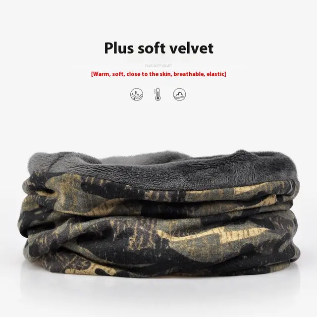 Dual use Outdoor Windproof Thermal Fleece lined Toque Style 9 Army Green Plus Velvet - Shop at LoveMi