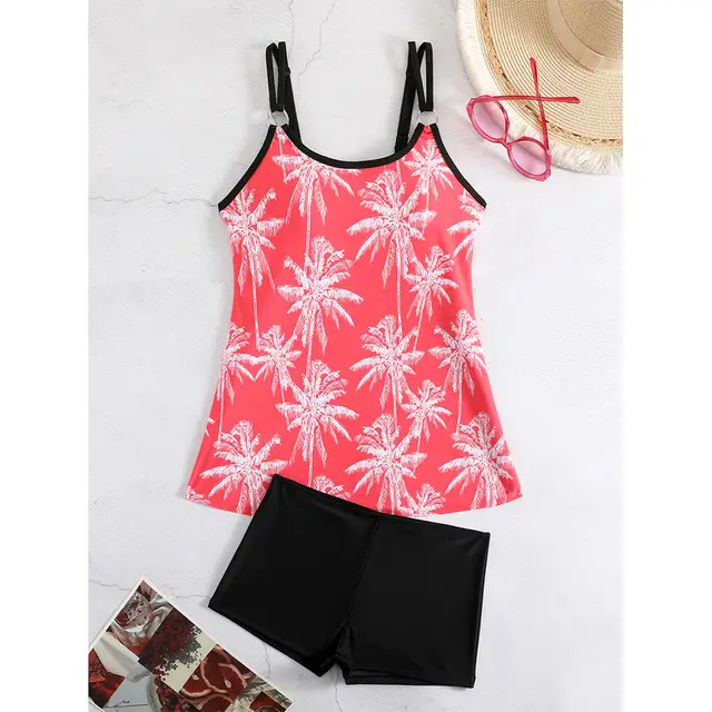 Women's Boxer Briefs Printed Split Bikini Pink - Shop at LoveMi