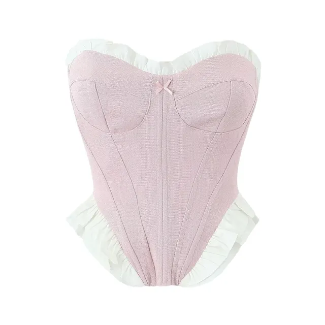 Women's Bandeau Slim fit Small Top Pink - Shop at LoveMi
