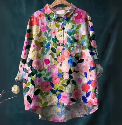 Summer New Loose Casual Single breasted Women's Shirt Top 7Style S - Shop at LoveMi