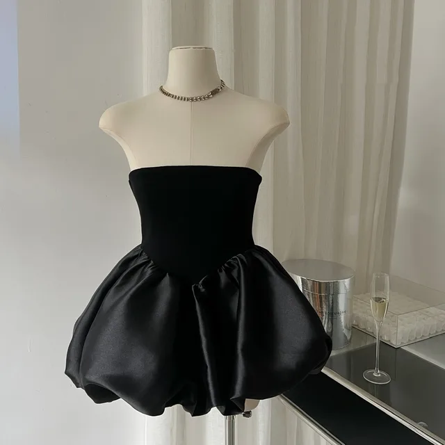 Summer New Korean Style Slim Fit French Sexy Top Black - Shop at LoveMi