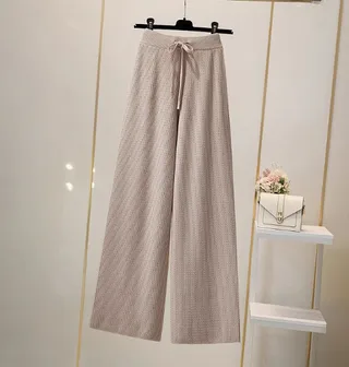 Age-reducing Fashion Autumn And Winter New Suit Women - Khaki Wideleg Pant
