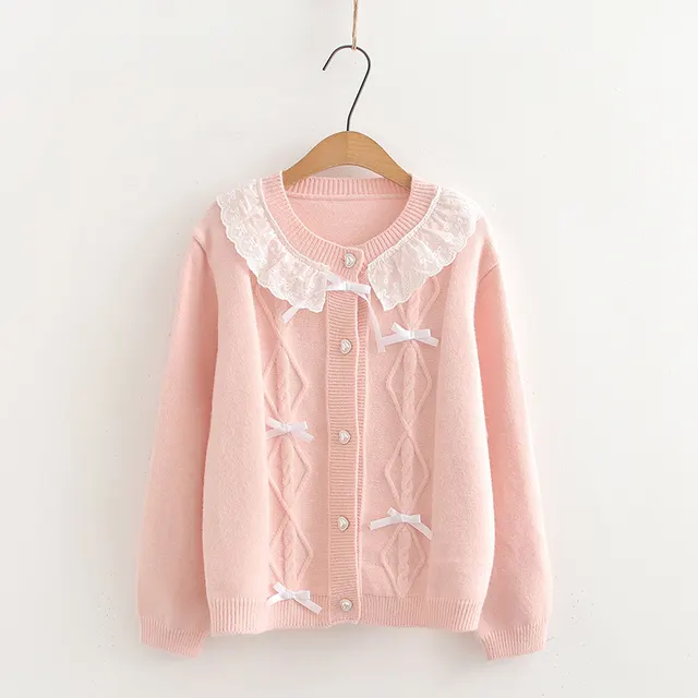 Bow Lace Trim Patchwork Top Women Pink - Shop at LoveMi