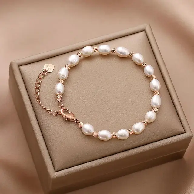 Natural Freshwater Real Pearl Bracelet Female Accessories White Pearl Bracelet - Shop at LoveMi